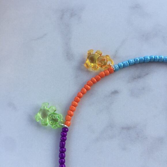 Handmade Kandi Gummy Bear Beaded Necklace - Picture 6 of 11